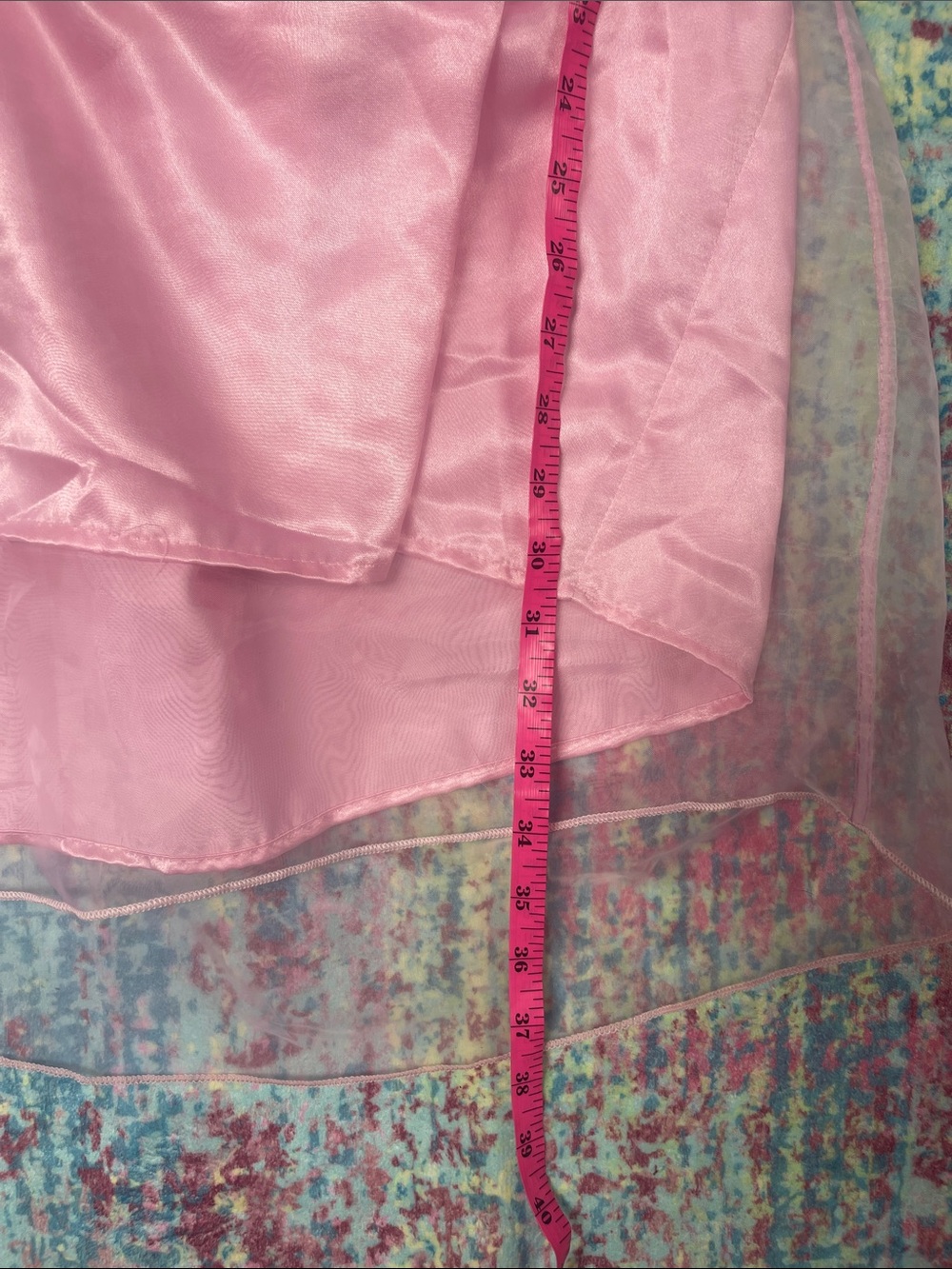 Pink Satin Cutout Two-Piece Dress Set - Picture 6 of 7